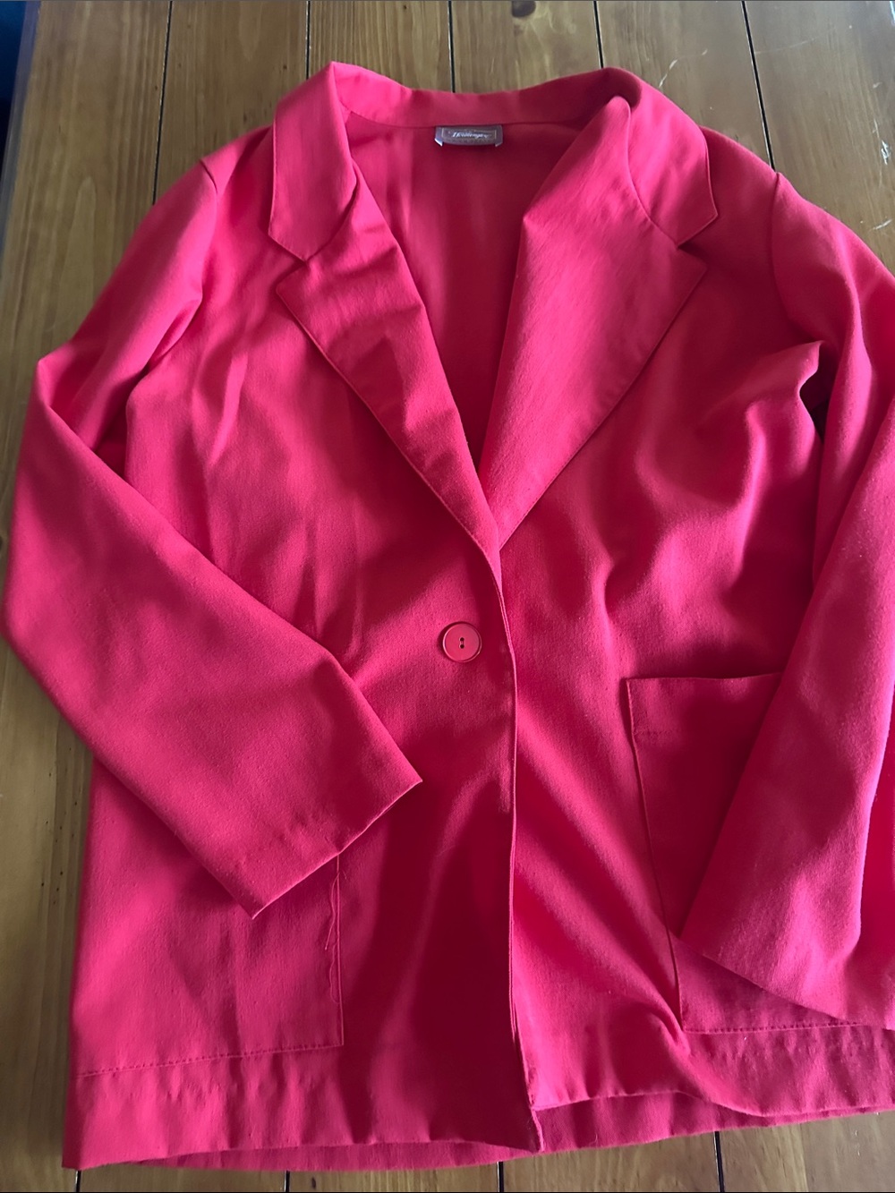 Vintage Worthington Red Single-Button Blazer